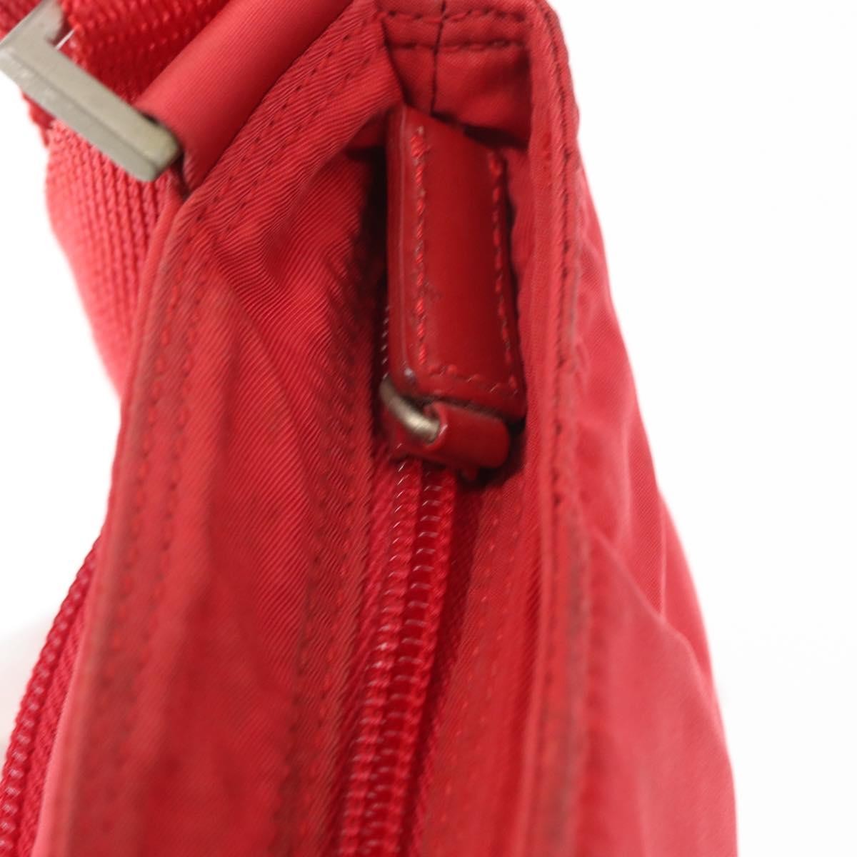 Prada Front Pocket Messenger Bag Tessuto, RED, NYLON, Shoulder bag