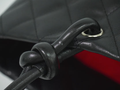 Chanel Cambon Tote Quilted Leather, BLACK, LEATHER, Tote bag