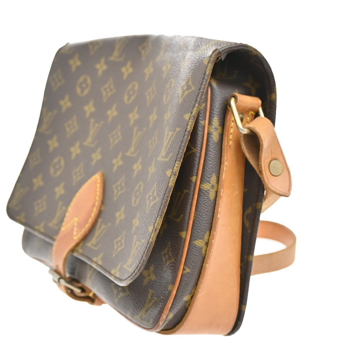 Louis Vuitton Cartouchiere Handbag Monogram Canvas, BROWN, CANVAS, Shoulder bag