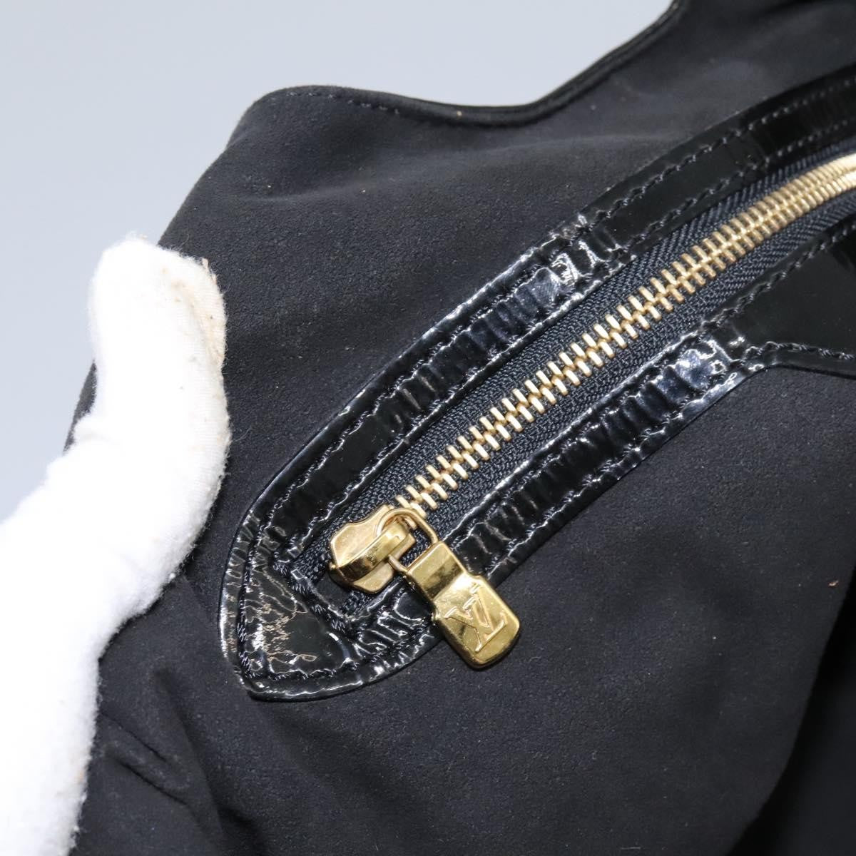 Louis Vuitton L Hobo Surya Leather, Black, Patent Leather, Handbag