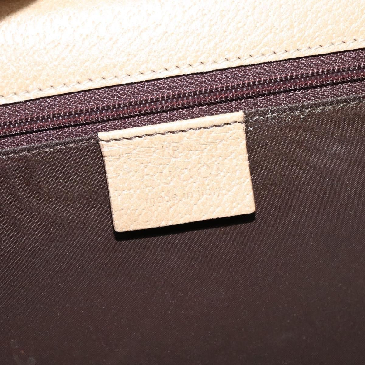 Gucci Vintage Shoulder Bag Leather, BEIGE, LEATHER, Shoulder bag