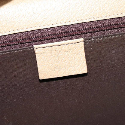 Gucci Vintage Shoulder Bag Leather, BEIGE, LEATHER, Shoulder bag