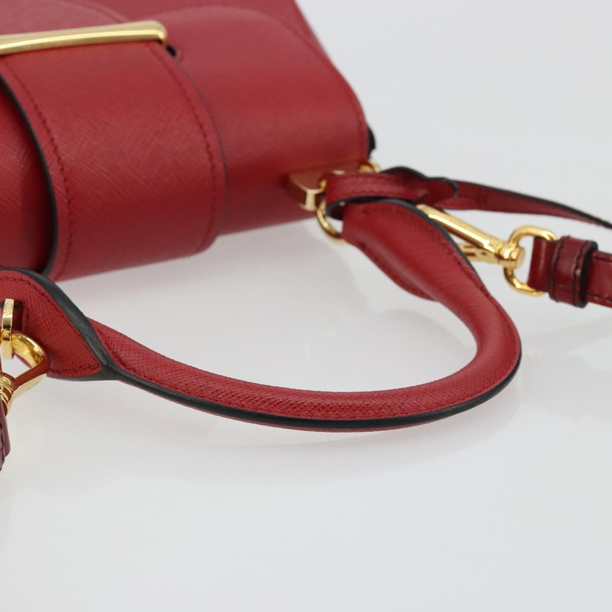 Prada Sidonie Top Handle Bag Saffiano Leather, Red, Leather, Handbag