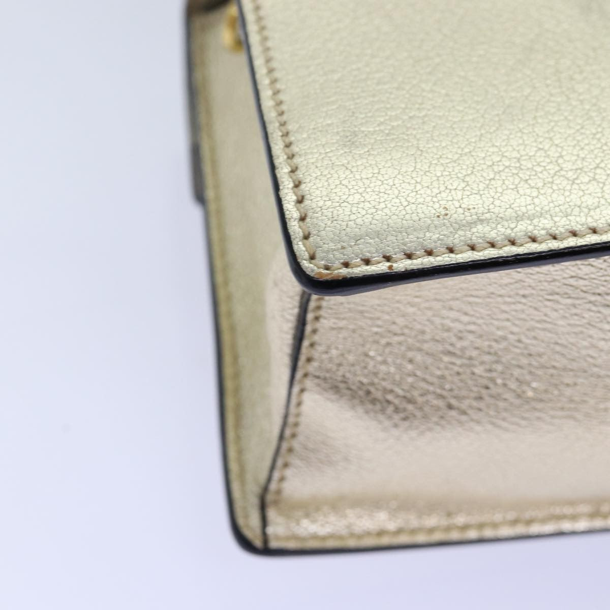 Miu Miu Madras Convertible Compartment Top Handle Bag Leather, GOLD, LEATHER, Handbag