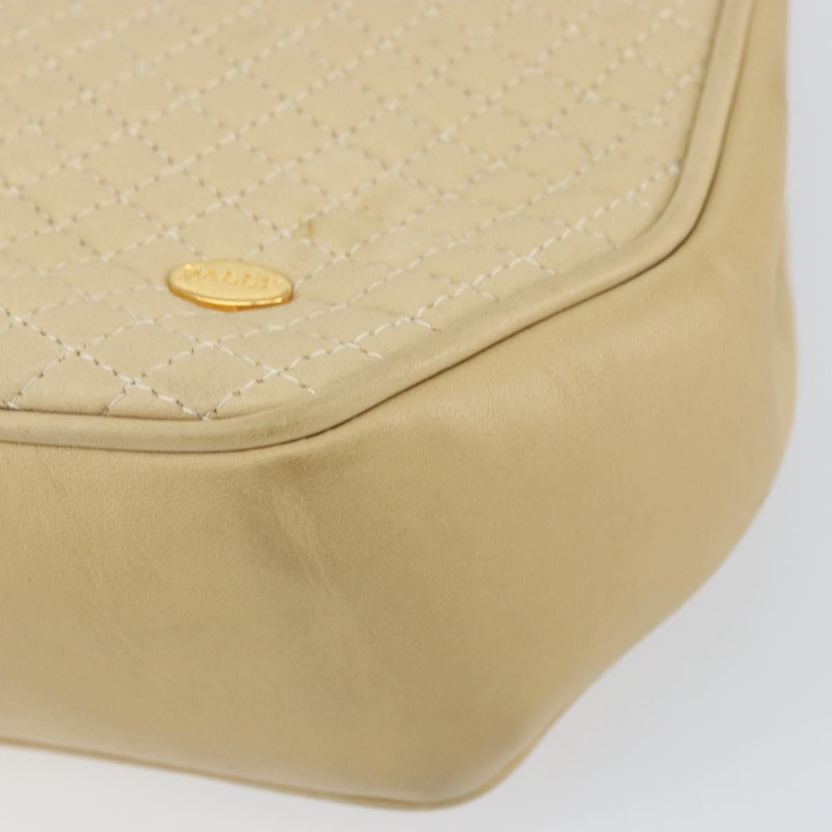 Bally Vintage Chain Shoulder Bag Quilted Leather, BEIGE, LEATHER, Shoulder bag