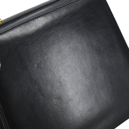 Salvatore Ferragamo Convertible Top Handle Bag Leather, BLACK, LEATHER, Handbag