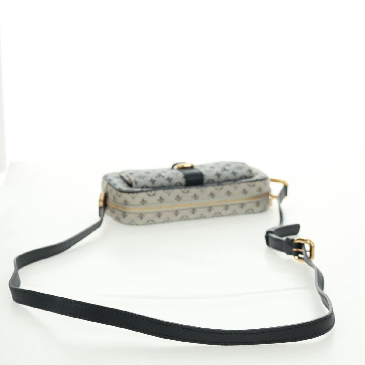 Louis Vuitton Juliette Crossbody Bag Mini Lin, BLUE, CANVAS, Shoulder bag