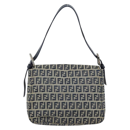 Fendi Mamma Baguette Shoulder Bag Canvas, NAVY, CANVAS, Shoulder bag