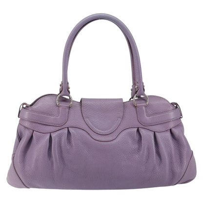 Salvatore Ferragamo Marisa Satchel Leather, PURPLE, LEATHER, Handbag