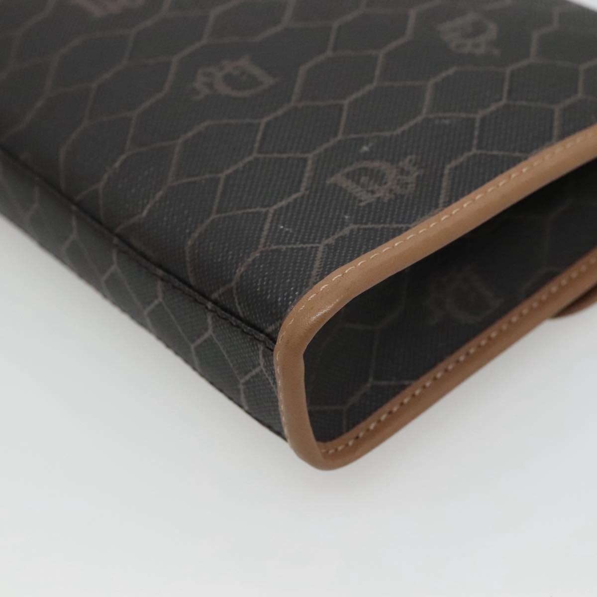 Christian Dior Vintage Honeycomb chain Canvas, BLACK, PVC, Clutche & pouche