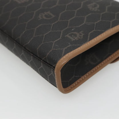 Christian Dior Vintage Honeycomb chain Canvas, BLACK, PVC, Clutche & pouche