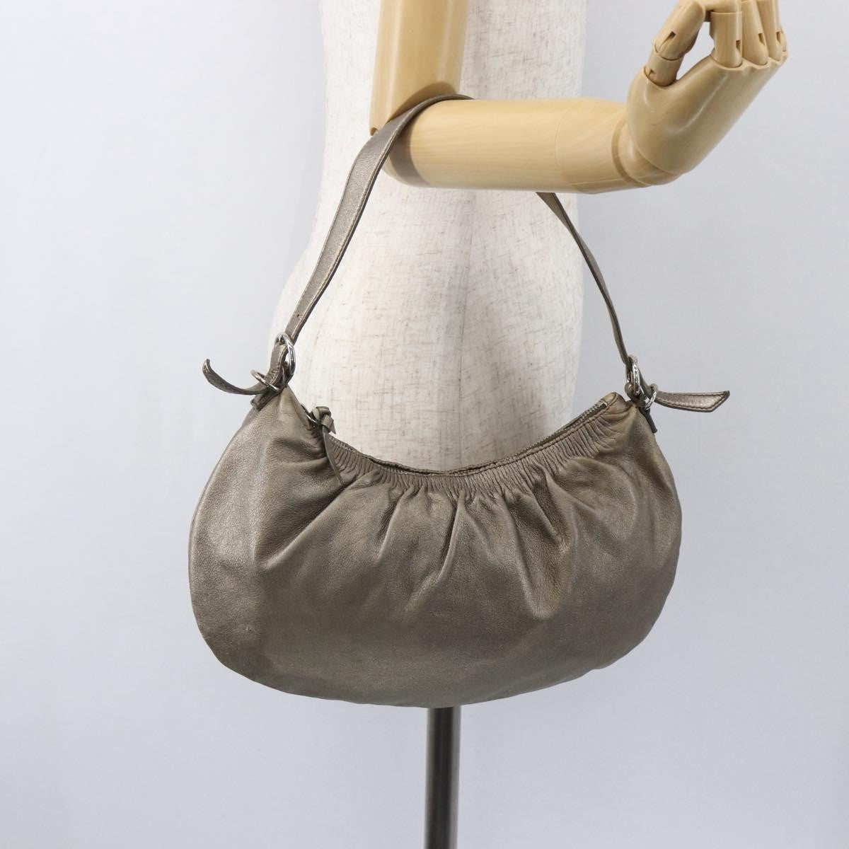 Miu Miu Shoulder Bag Leather, GOLD, LEATHER, Shoulder bag