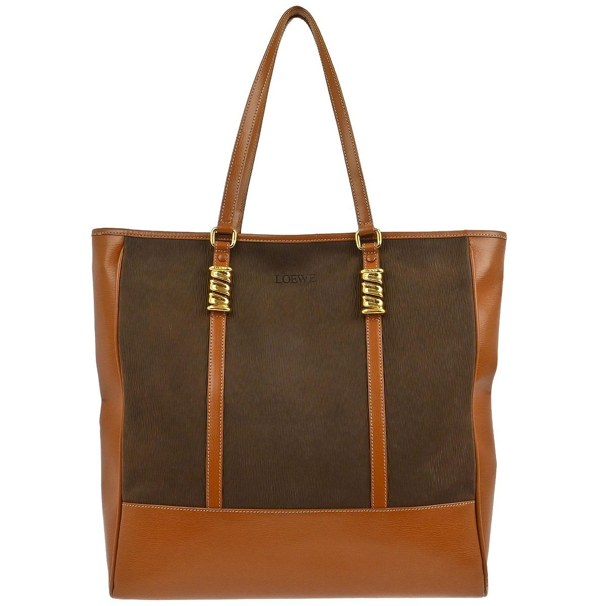 Loewe Velazquez Tote bag Leather, Brown, Leather, Tote Bag