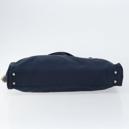 Prada Zip Around Tote Tessuto, Navy, Nylon, Handbag