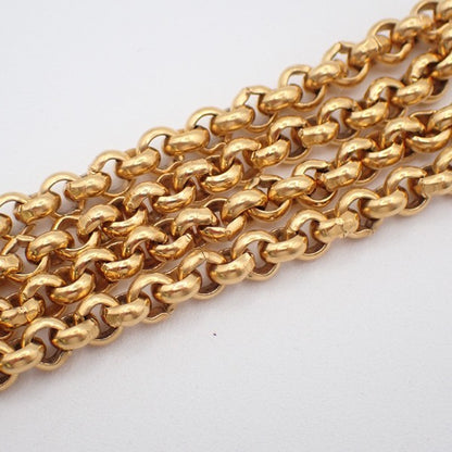 Chanel Vintage CC Heart Pendant Long Necklace Metal, Gold, Gold Plated, Necklace