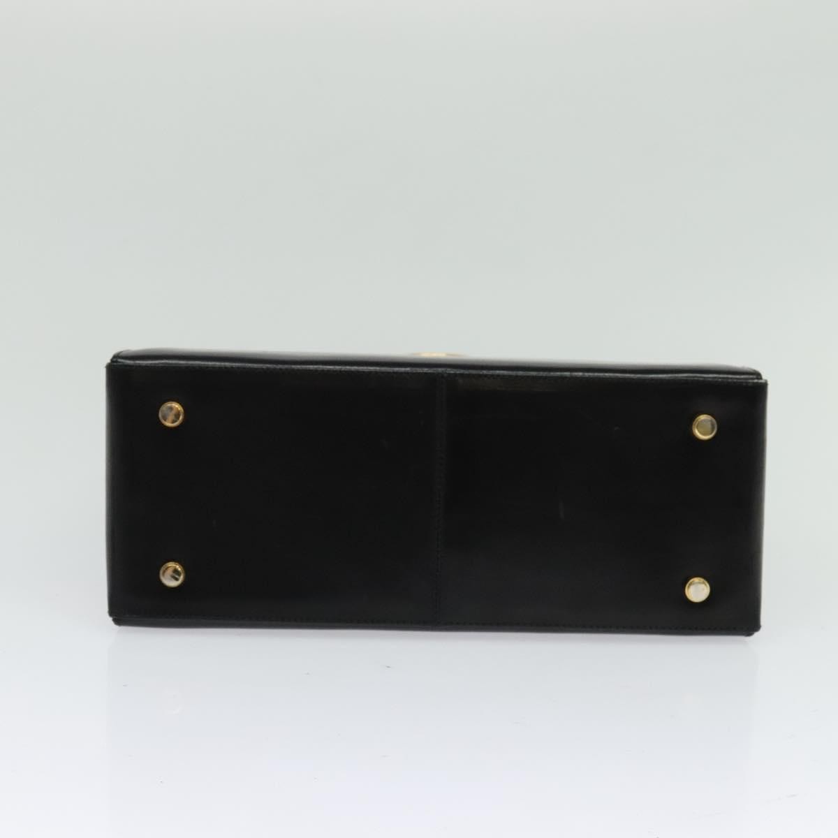 Salvatore Ferragamo Gancini Convertible Top Handle Bag Leather, BLACK, LEATHER, Handbag