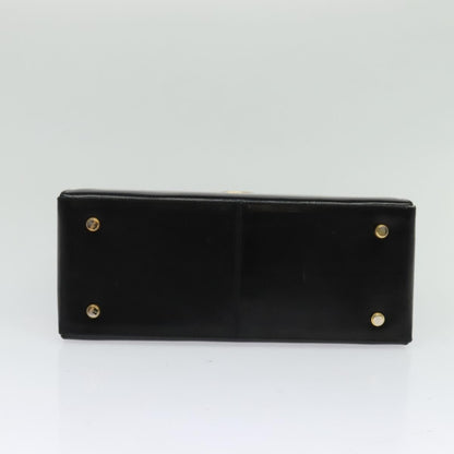 Salvatore Ferragamo Gancini Convertible Top Handle Bag Leather, BLACK, LEATHER, Handbag