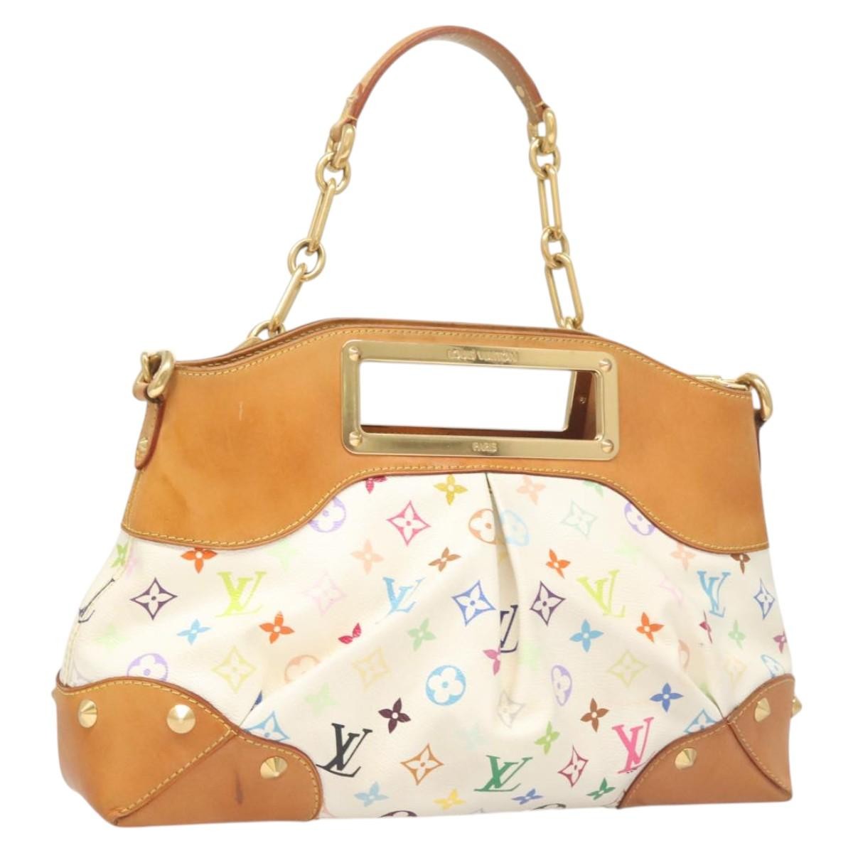 Louis Vuitton Judy Handbag Monogram Multicolor, WHITE, CANVAS, Handbag
