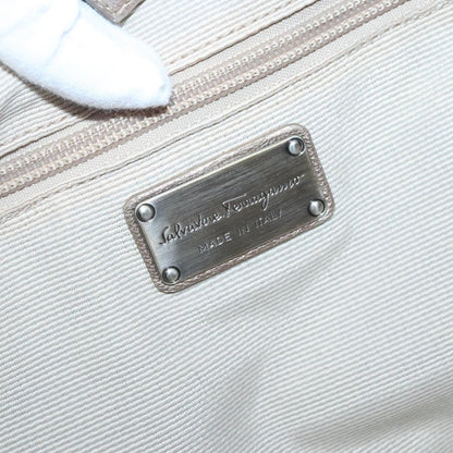 Salvatore Ferragamo Vala Leather, GOLD, LEATHER, Tote bag