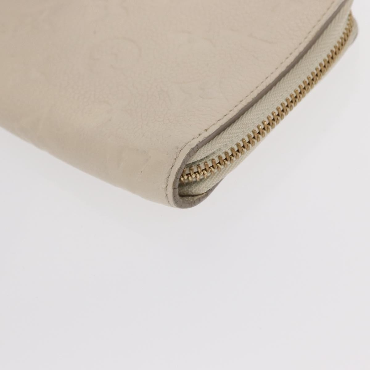 Louis Vuitton Zippy Wallet NM Leather Empreinte, WHITE, LEATHER, Wallets
