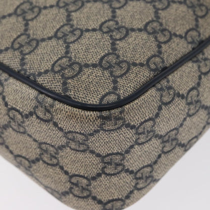 Gucci Front Zip Messenger GG Coated Canvas, NAVY, CANVAS, Shoulder bag