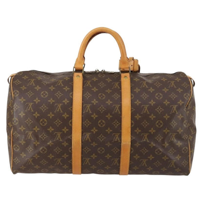 Louis Vuitton Keepall Bag Monogram Canvas, BROWN, CANVAS, Travel bag