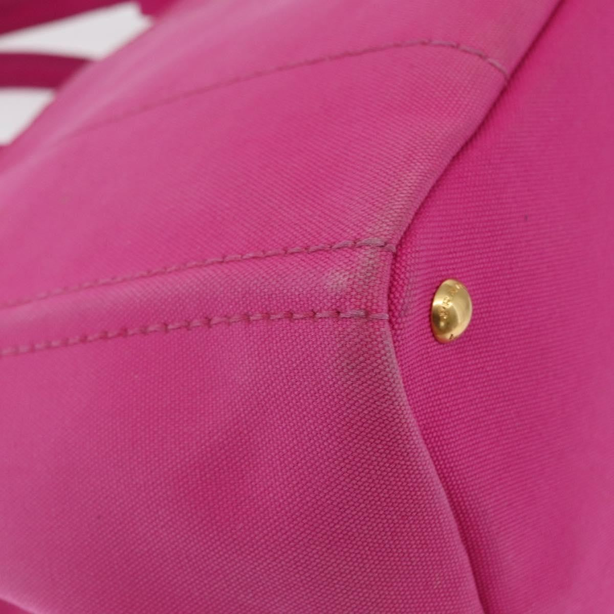 Prada Canapa Open Tote Canvas, PINK, CANVAS, Tote bag