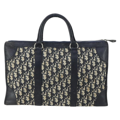 Christian Dior Vintage Trotter Boston Bag Canvas, NAVY, CANVAS, Travel bag