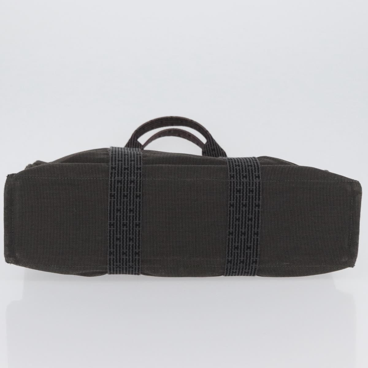 Hermes Fourre-tout Herline Canvas, GRAY, CANVAS, Tote bag