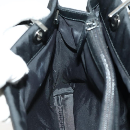 Gucci Bamboo Handle Tote nylon, BLACK, NYLON, Handbag