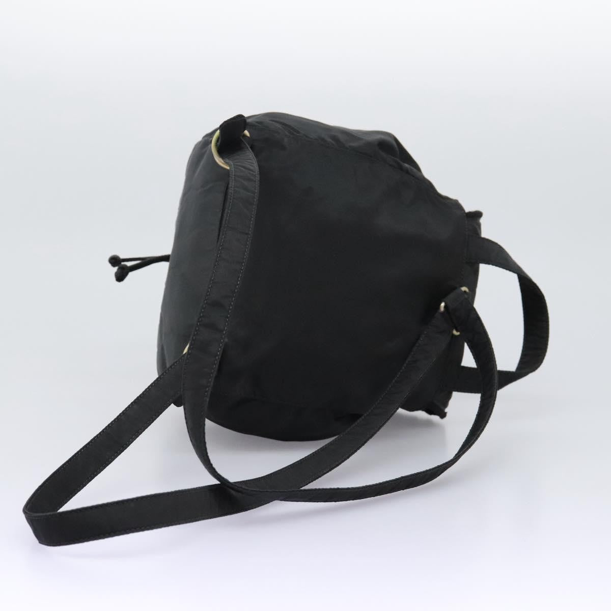 Prada Flap Drawstring Backpack Tessuto, BLACK, NYLON, Backpack