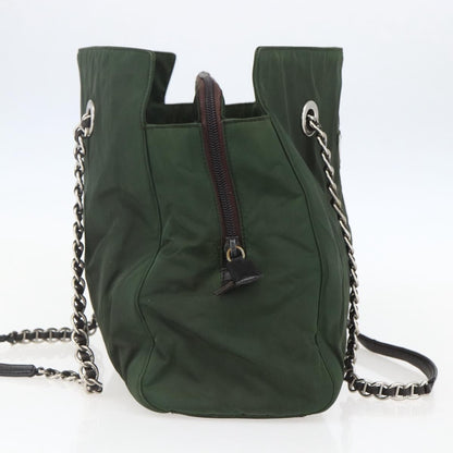 Prada Re-Edition 1995 Chain Tote Quilted Re-Nylon, Khaki, Nylon, Shoulder Bag