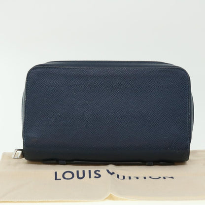 Louis Vuitton Zippy XL Taiga Leather, Navy, Leather, Wallet