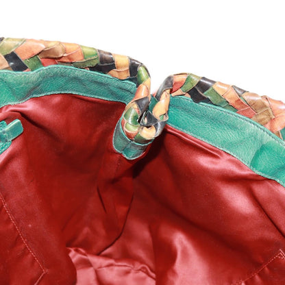Miu Miu Chain Handle Bag Pleated Leather, Multicolour, Leather, Handbag