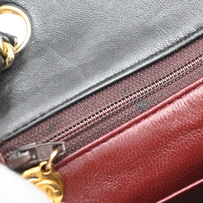 Chanel Vintage Square Classic Flap Bag Quilted Lambskin, BLACK, LEATHER, Shoulder bag