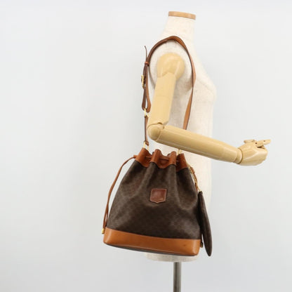 Celine Macadam Shoulder Bag PVC Leather, Brown, PVC, Shoulder Bag