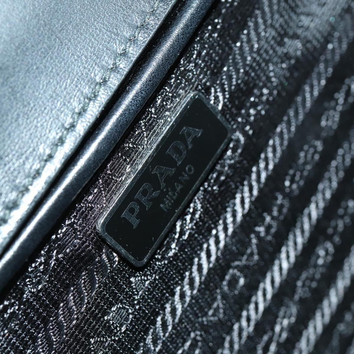 Prada Chain Flap Bag Saffiano Leather, SILVER, LEATHER, Shoulder bag