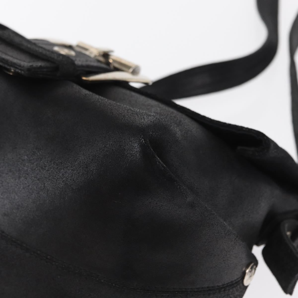 Celine Vintage Shoulder Bag Leather, BLACK, LEATHER, Shoulder bag