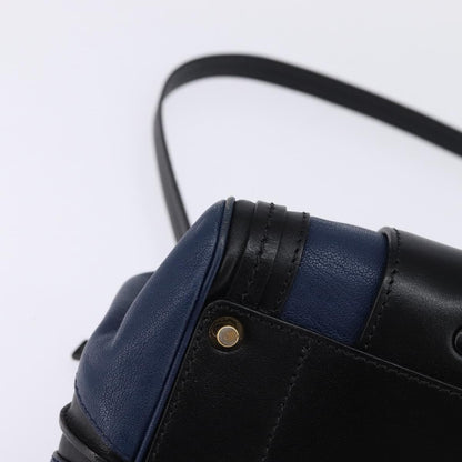 Chloe Alice Satchel Leather, NAVY, LEATHER, Handbag