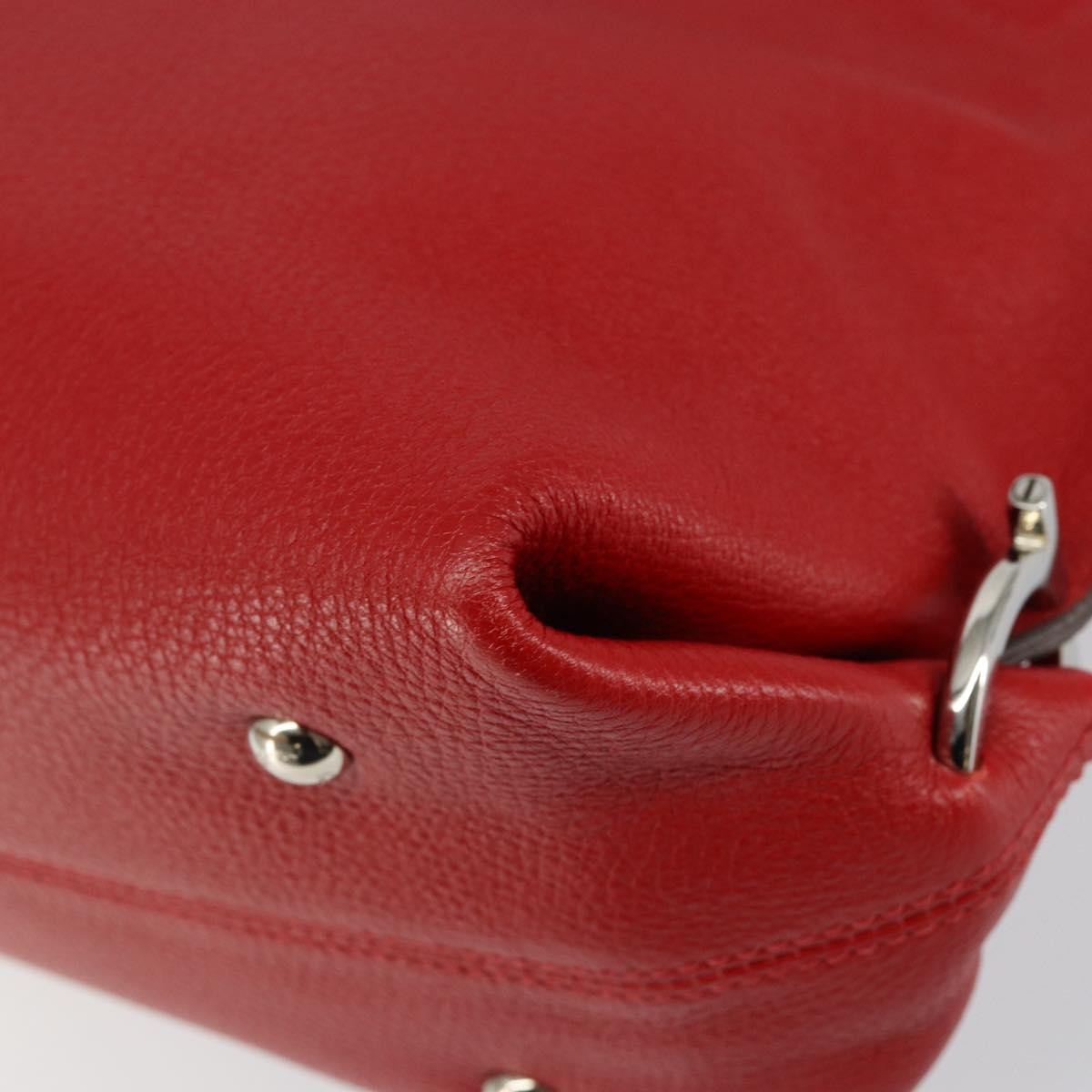 Salvatore Ferragamo Sofia Satchel Grainy Leather, RED, LEATHER, Handbag