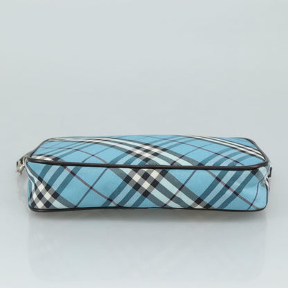 Burberry Nova Handbag Check Pattern, BLUE, NYLON, Clutche & pouche
