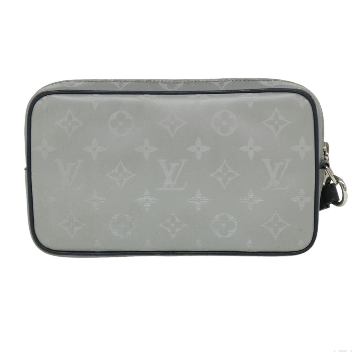 Louis Vuitton Alpha Clutch Limited Edition Monogram Satellite Canvas, SILVER, NYLON, Clutche & pouche