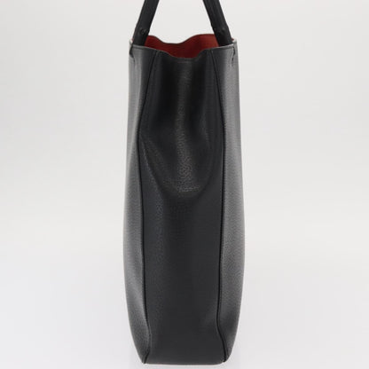 Gucci Vintage Bamboo Handle Tote Leather, BLACK, LEATHER, Tote bag