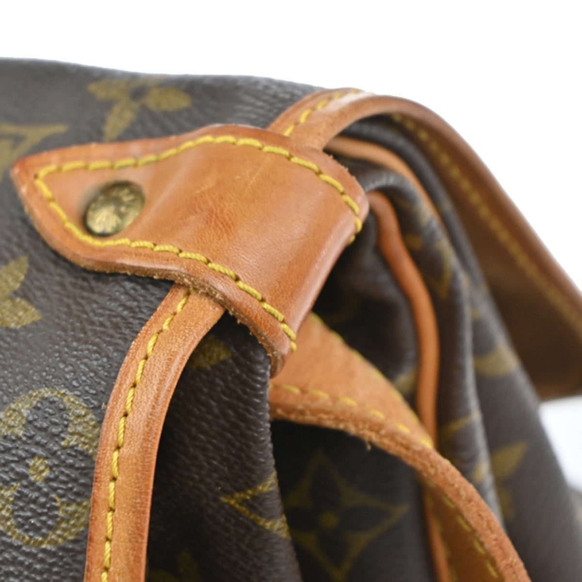 Louis Vuitton Saumur Handbag Monogram Canvas, BROWN, CANVAS, Shoulder bag