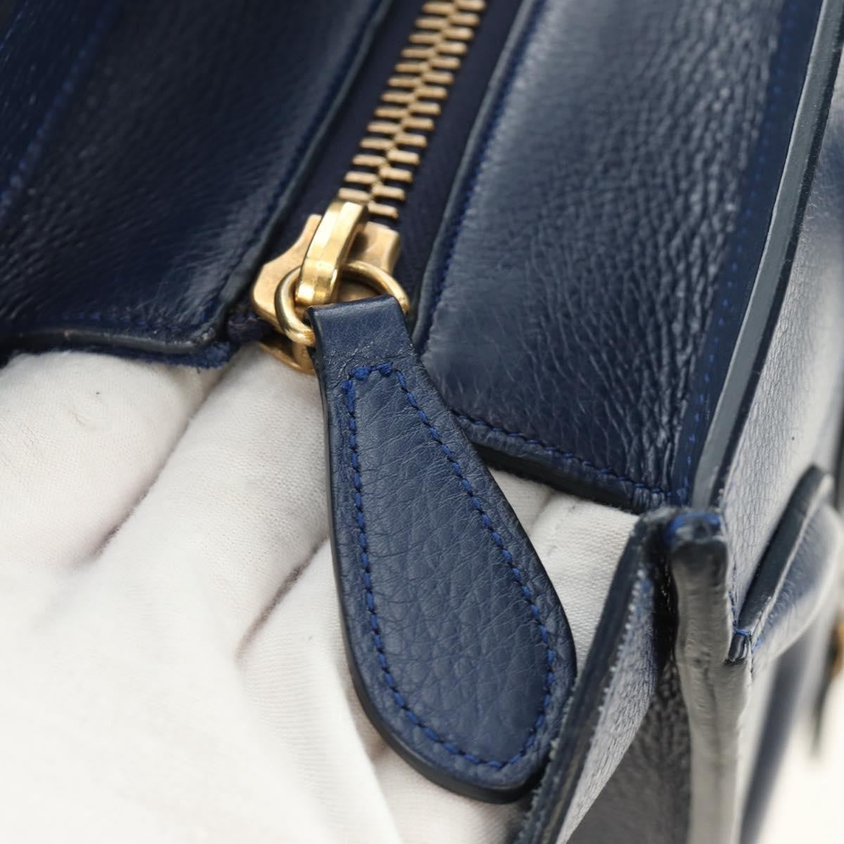 Celine Luggage Bag Smooth Leather, Navy, Leather, Tote Bag