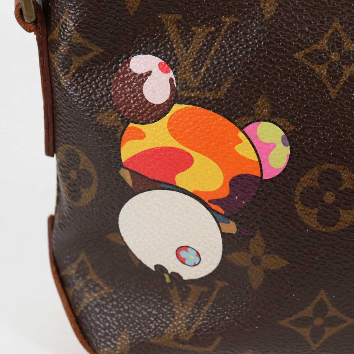 Louis Vuitton Trotteur Handbag Limited Edition Monogram Murakami Panda, BROWN, CANVAS, Handbag