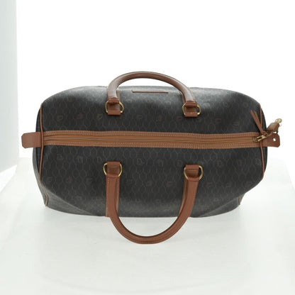 Christian Dior Vintage Honeycomb Boston bag Canvas and Leather, BLACK, PVC, Travel bag