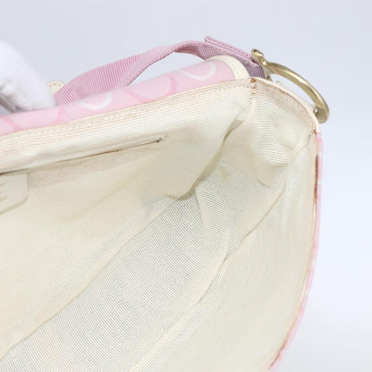 Salvatore Ferragamo Gancini Shoulder Bag Canvas, PINK, CANVAS, Shoulder bag