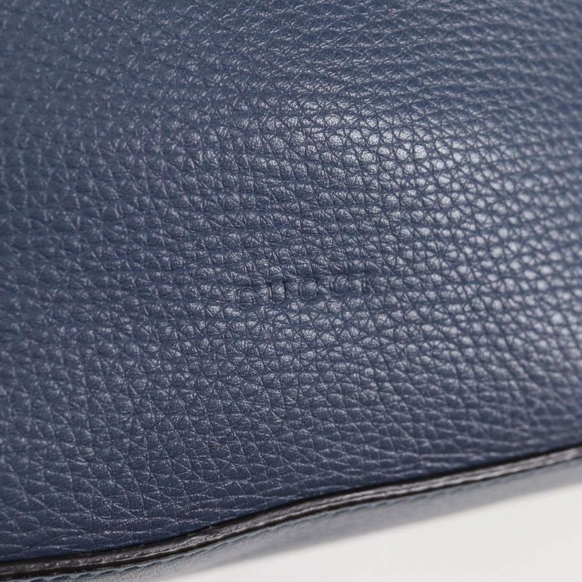 Gucci Miss Bamboo Bucket Bag Leather, BLUE, LEATHER, Handbag