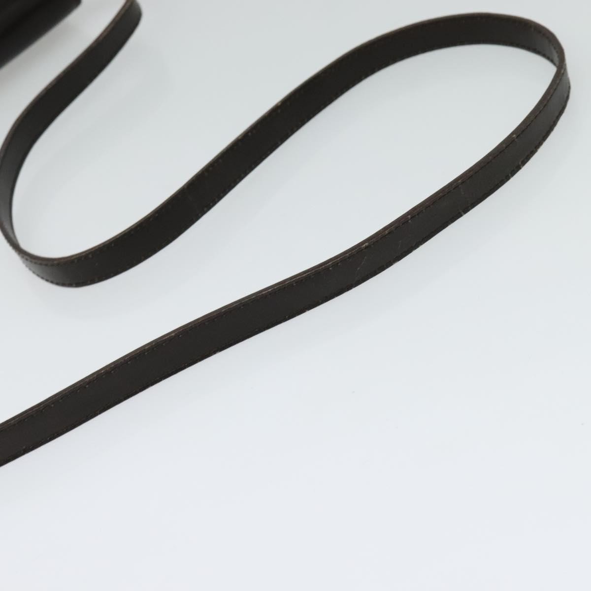 Celine Vintage Circle Logo Crossbody Bag Leather, BLACK, LEATHER, Shoulder bag